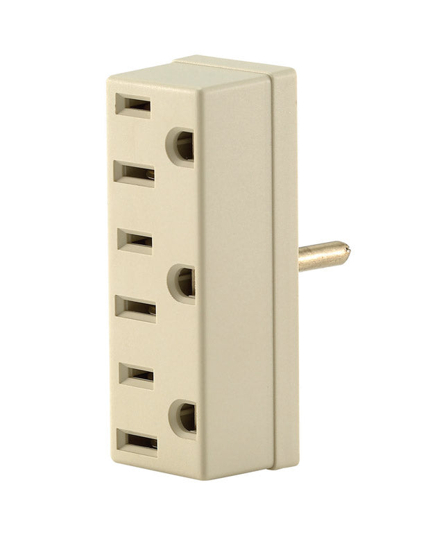 Leviton Grounded 3 outlets Outlet Adapter 1 pk