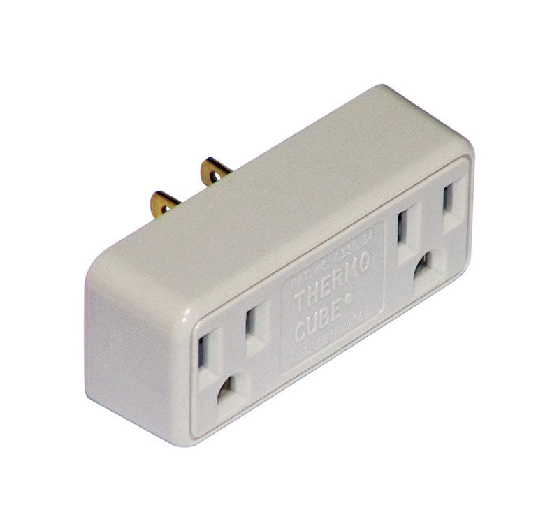 Thermocube Non-Polarized 2 outlets Thermostatically Controlled Outlet 1 pk