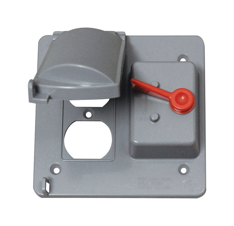 Sigma Engineered Solutions Square Plastic 2 gang 4.84 in. H X 4.84 in. W Combo Box Cover