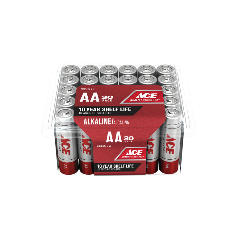 Ace AA Alkaline Batteries 30 pk Clamshell