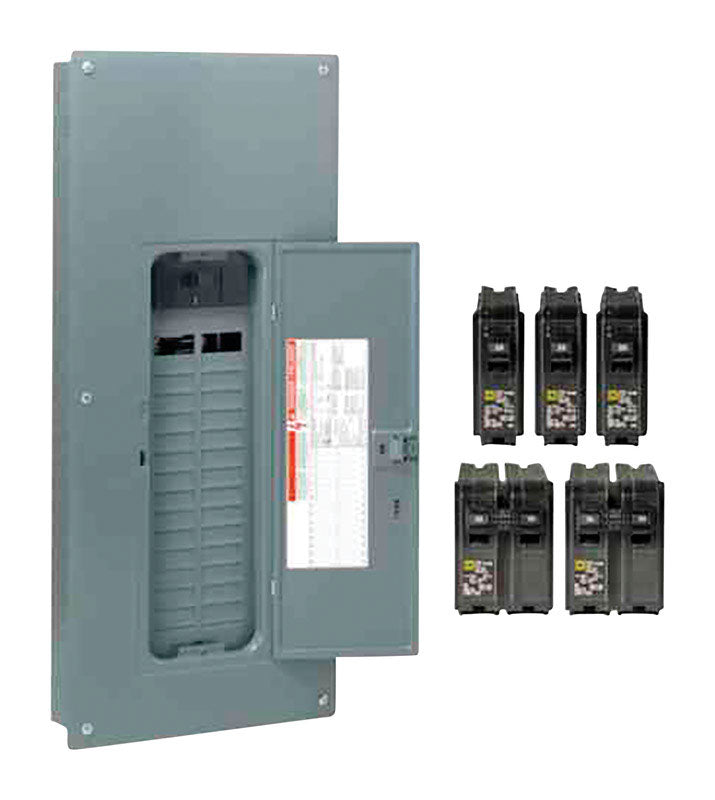 Square D HomeLine 200 amps 120/240 V 30 space 60 circuits Wall Mount Load Center Main Breaker Kit