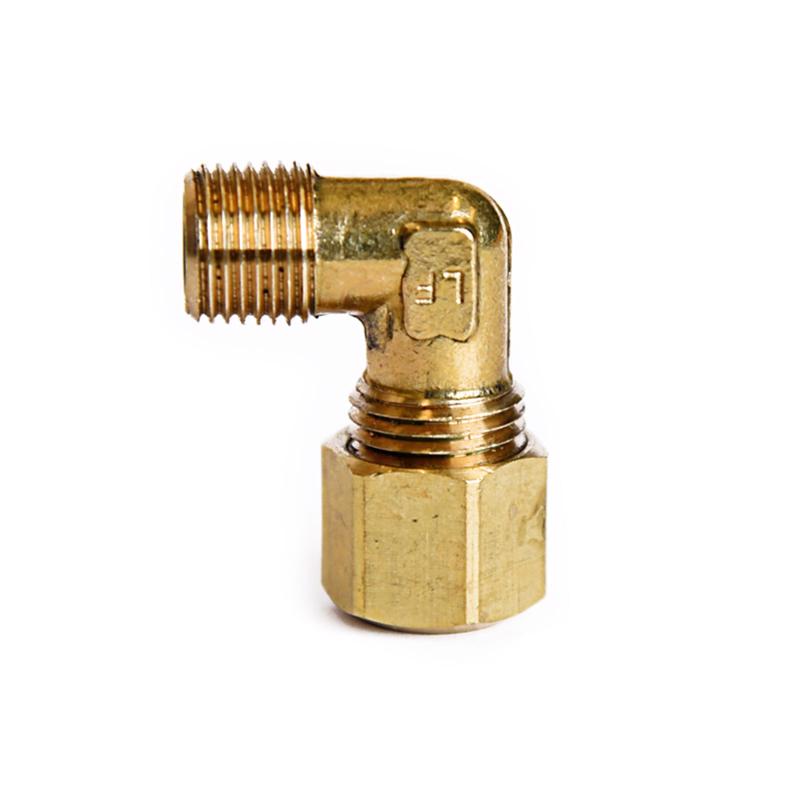 ATC 1/4 in. Compression X 1/8 in. D MPT Brass 90 Degree Elbow