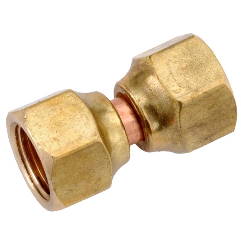 Anderson Metals 1/4 in. Female Flare in. X 1/4 in. D Female Flare Brass Swivel Flare Connector