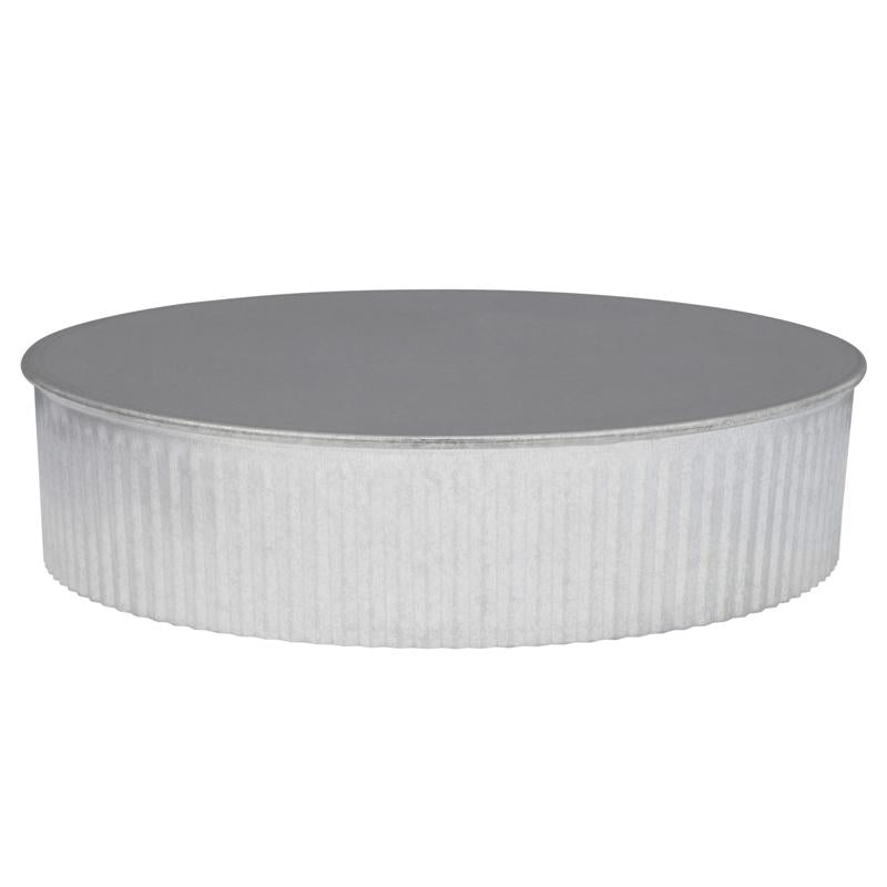 Imperial 7 in. D Galvanized Steel Crimped Pipe End Cap