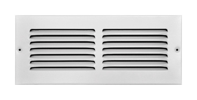 Tru Aire 4 in. H X 12 in. W 1-Way Powder Coat White Steel Return Air Grille