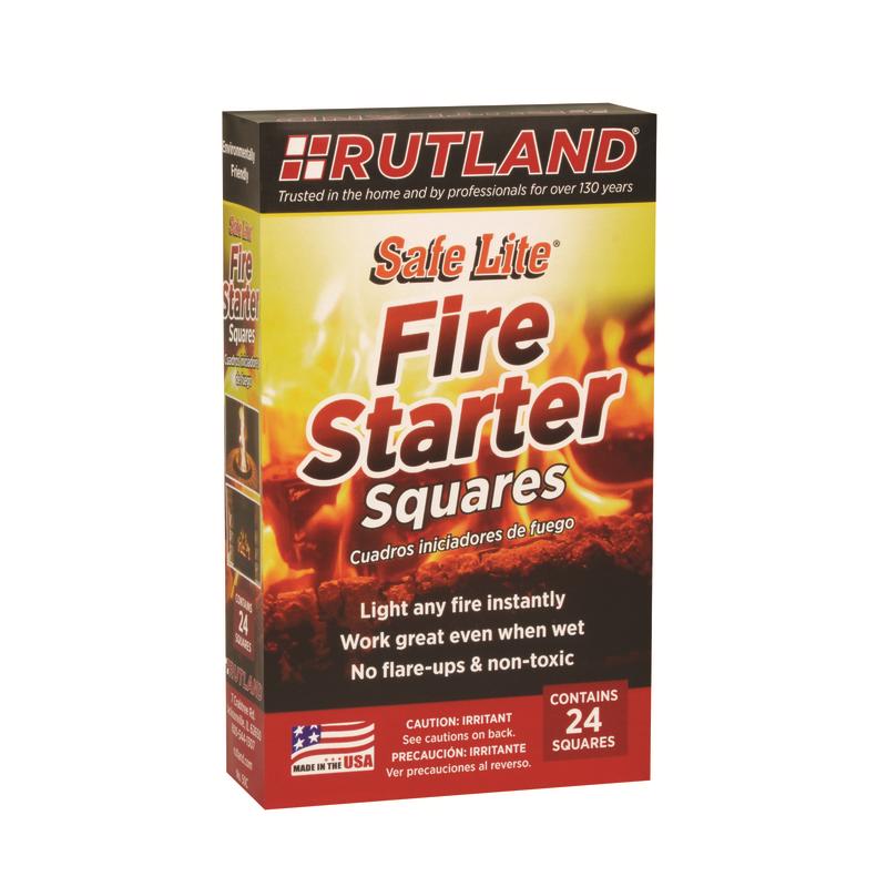 Rutland Safe Lite Wood Fire Starter 10 min 24 pk