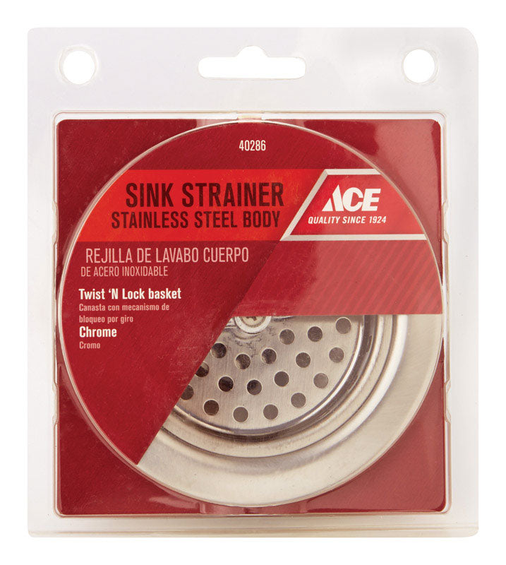 Ace 3-1/2 in. D Stainless Steel Basket Strainer Assembly