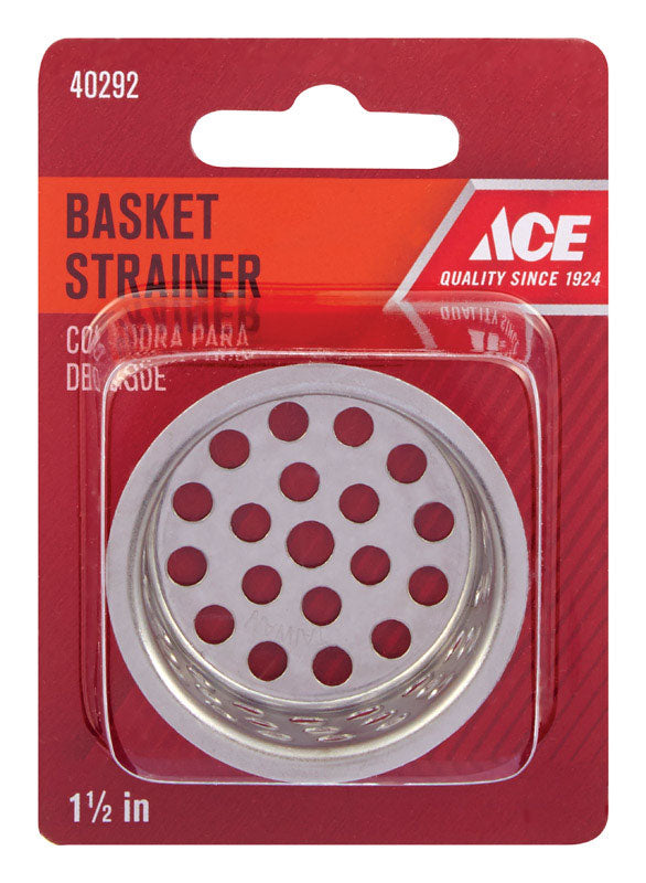 Ace 1-1/2 in. D Chrome Strainer Basket