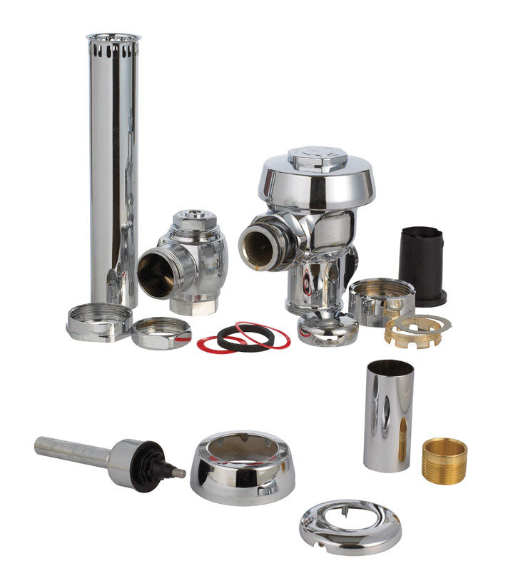 Sloan Royal Flush Valve Silver Polished Chrome Brass