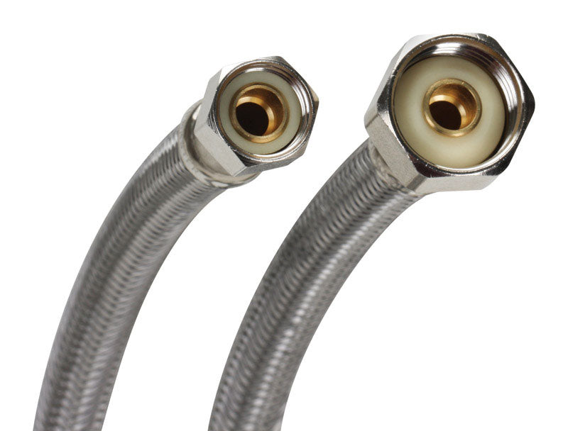 Fluidmaster 3/8 in. Compression X 1/2 in. D FIP 20 in. Braided Stainless Steel Supply Line