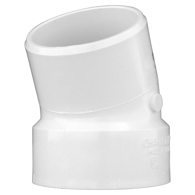 Charlotte Pipe 1-1/2 in. Hub X 1-1/2 in. D Spigot PVC Elbow 1 pk