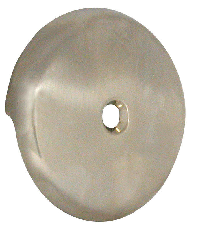 Danco 3 in. Brushed Nickel Gray Round Plastic Overflow Plate