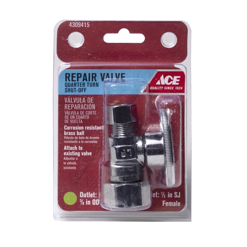 Ace 1/2 in. FIP in. X 3/8 in. FPT Brass Repair Valve