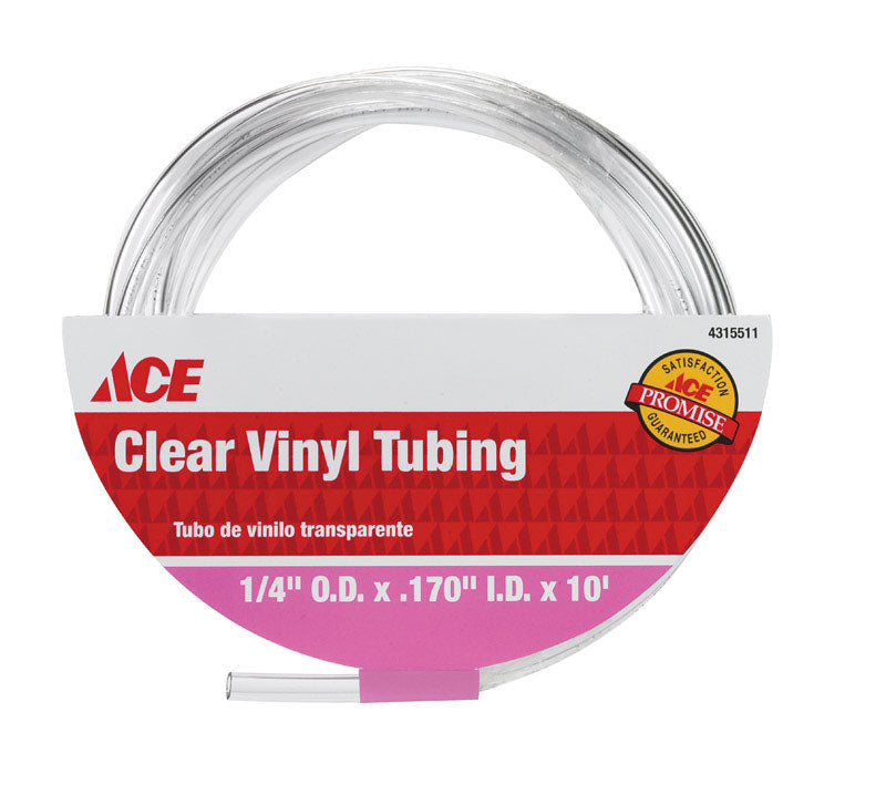 Ace ProLine 0.17 in. D X 1/4 in. D X 10 ft. L PVC Vinyl Tubing