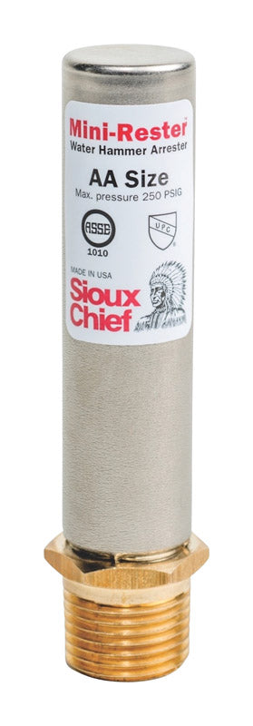 Sioux Chief MiniRester 1/2 in. MIP in. X 1/2 in. D Closed in. Copper Water Hammer Arrester 1 pk
