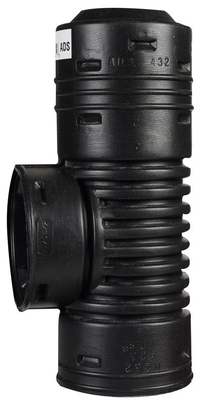 Advanced Drainage Systems Schedule 40 4 in. 4 in. D Polyethylene 12 in. Blind Tee 8 pk