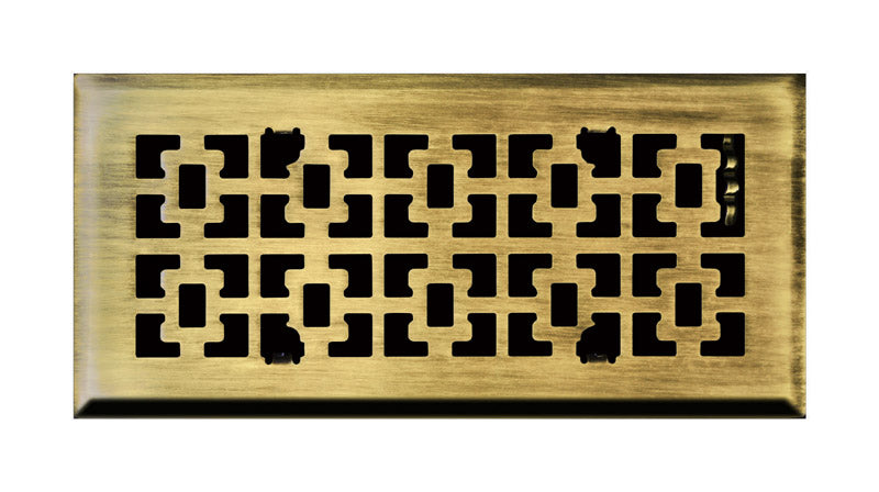 Tru Aire 4 in. H X 12 in. W 1-Way Antique Steel Floor Diffuser