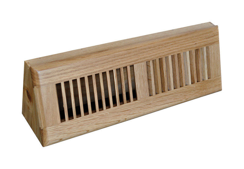 Tru Aire 4 in. H X 15 in. W 2-Way Oak Brown Wood Baseboard Diffuser
