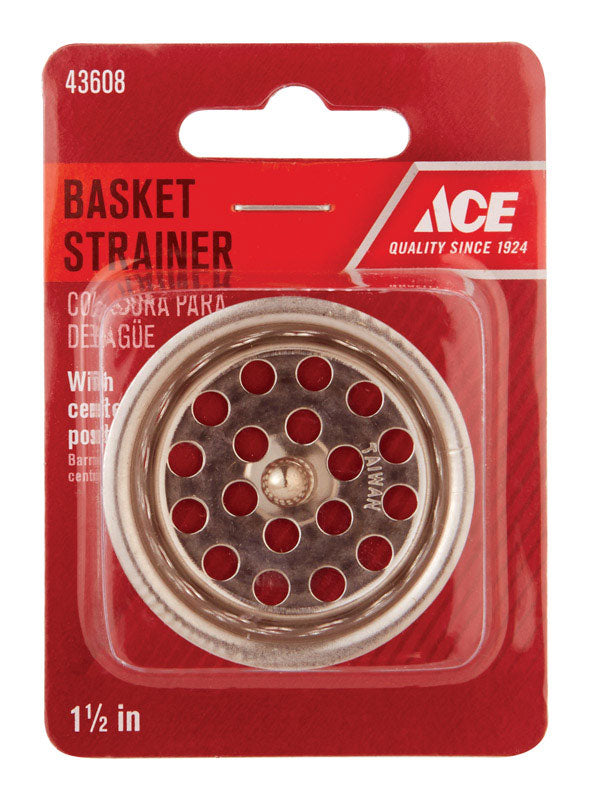 Ace 1-1/2 in. D Stainless Steel Drain Strainer