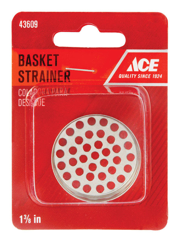 Ace 1-3/8 in. D Chrome Stainless Steel Replacement Strainer Basket