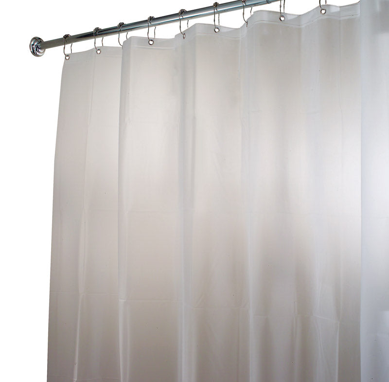 iDesign 72 in. H X 108 in. W Frosted Eva Shower Curtain Liner Polyester