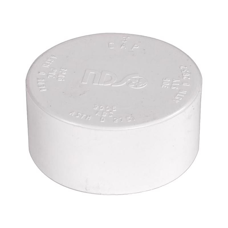 NDS Schedule 35 3 in. Hub each X 3 in. D Hub PVC Drain Cap 1 pk