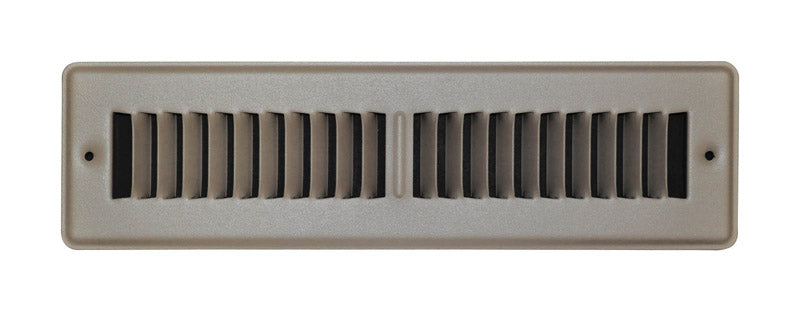 Tru Aire 2 in. H X 12 in. W 2-Way Powder Coat Brown Steel Floor Register