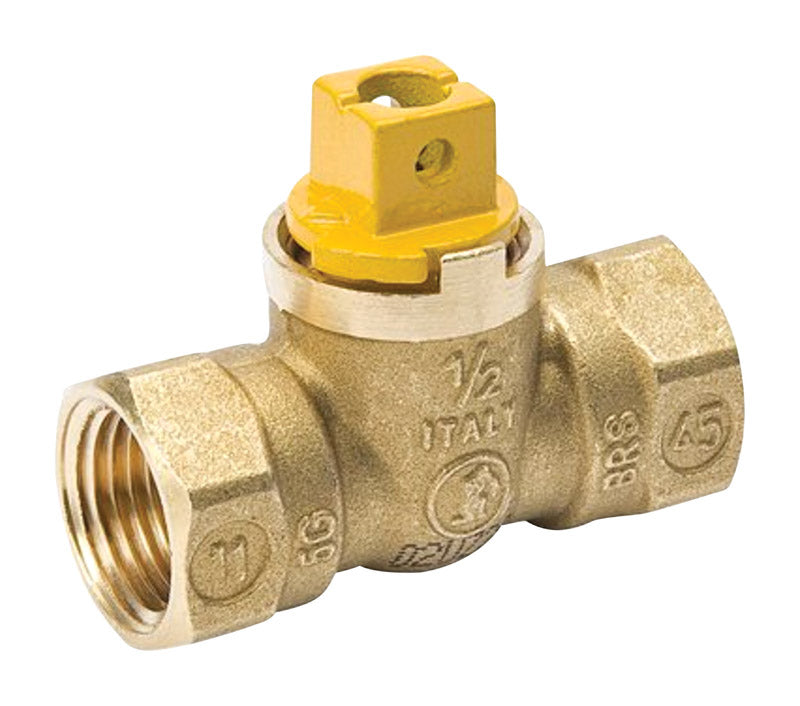 B&K ProLine 1/2 in. Brass FIP Ball Valve Flat Head For Gas