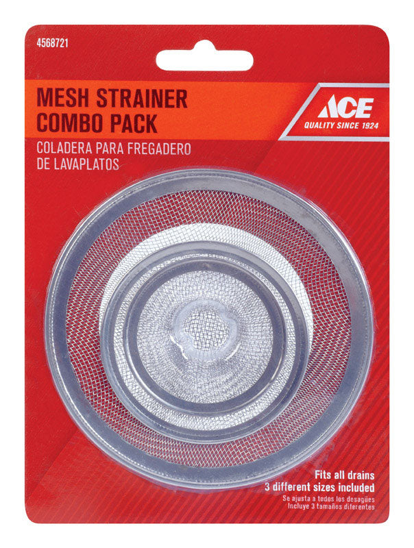 Ace 2-1/4 in. D Stainless Steel Stainless Steel Mesh Strainer