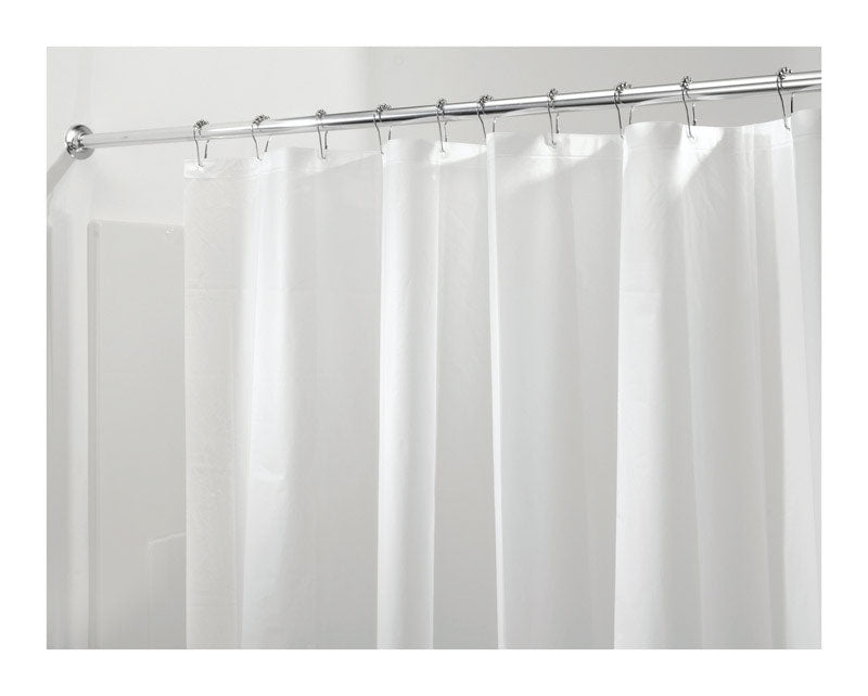 iDesign 72 in. H X 72 in. W Frosted Solid Shower Curtain Liner PEVA