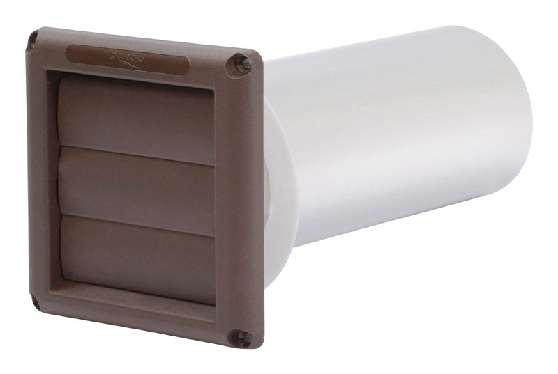 Deflect-O Supurr Vent 6 in. L X 4 in. D Brown Plastic Vent Dryer Hood