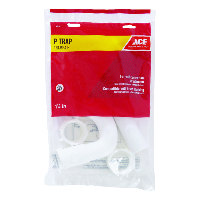 Ace 1-1/4 in. D Plastic P-Trap