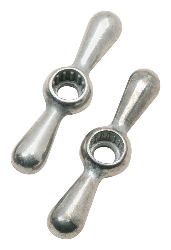 Plumb Pak Cast Metal Chrome Tee Faucet Handle 2 pc