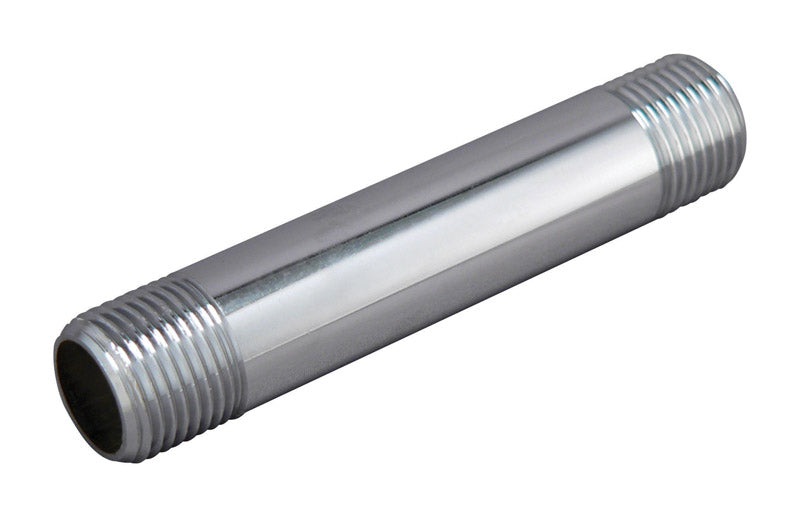 Plumb Pak 1/2 in. IPS in. X 1/2 in. D IPS Polished Chrome Brass Pipe Nipple 4 in. L