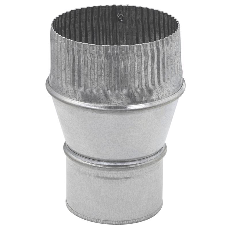 Imperial 3 in. D X 4 in. D Galvanized Steel Furnace Pipe Increaser