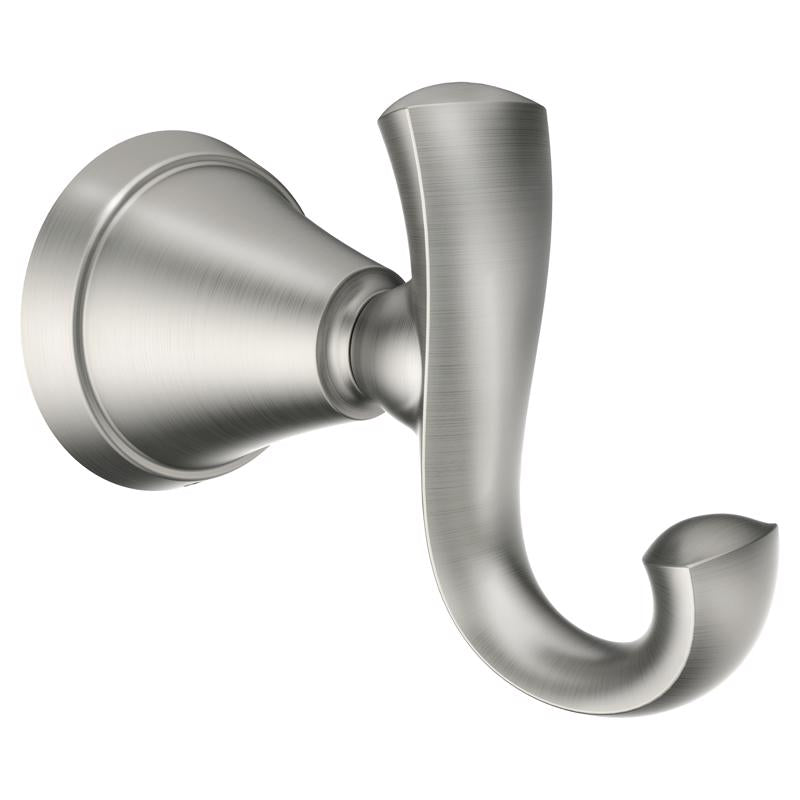 Moen Tiffin 2-5/8 in. L Brushed Nickel Robe Hook