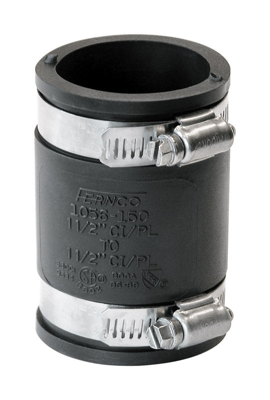 Fernco Schedule 40 1-1/2 in. Hub each X 1-1/2 in. D Hub PVC Flexible Coupling 1 pk