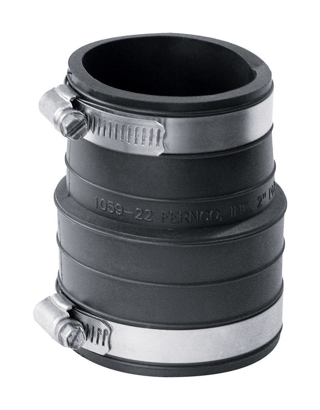 Fernco Schedule 40 2 in. Socket X 2 in. D Socket PVC 3-1/2 in. Flexible Coupling 1 pk