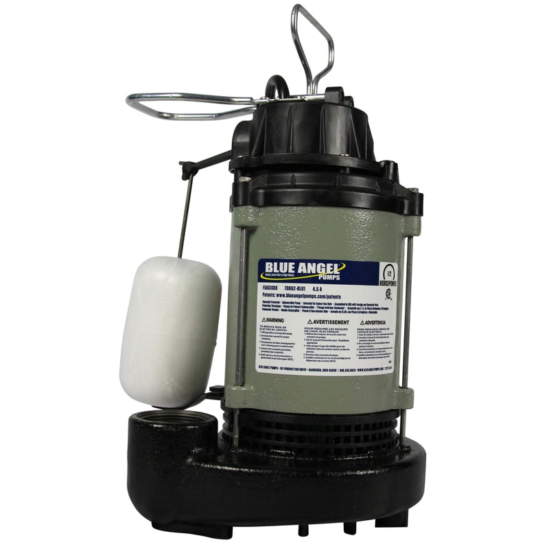 Wayne Blue Angel 1/2 HP 5,220 gph Cast Iron Vertical Float Switch AC Submersible Sump Pump 8 ft³
