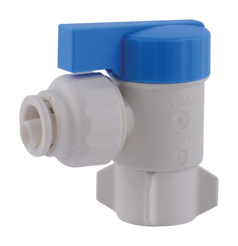 SharkBite Quick Connect 1/2 in. FPT X 1/2 in. FPT Plastic Angle Stop Valve