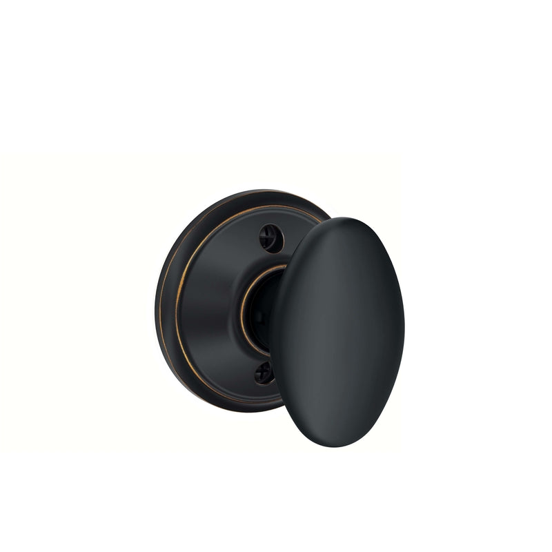 Schlage Siena Rustic Aged Bronze Dummy Knob Right or Left Handed