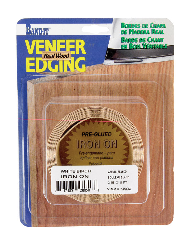 Band-It 2 in. W X 8 ft. L Prefinished White Birch Wood Veneer Edge Banding