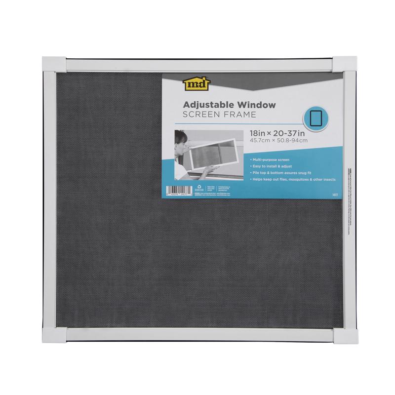 M-D BUILDING PRODUCTS White Aluminum Adjustable Screen 18 in. W X 37 in. L 1 pk