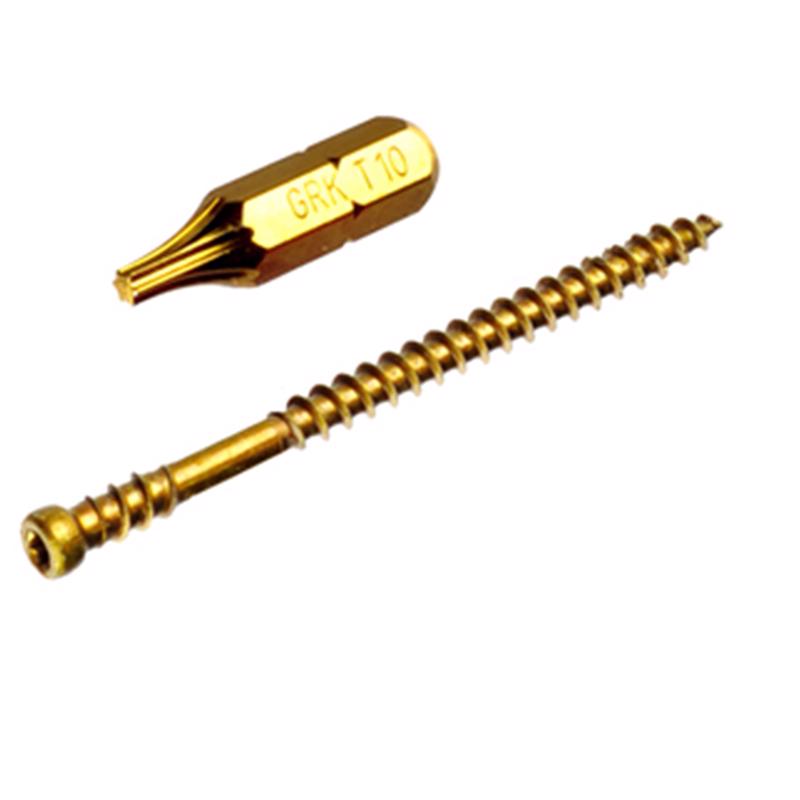GRK Fasteners No. 8 in. X 2-1/2 in. L Star Trim Head W-Cut Construction Screws