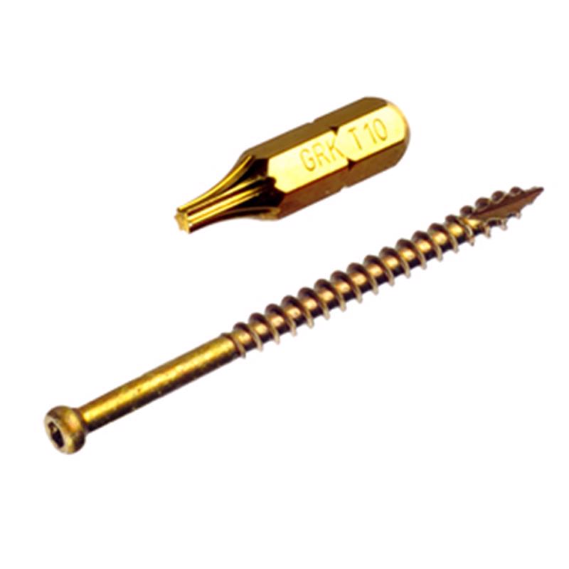 GRK Fasteners No. 8 in. X 2-1/2 in. L Star Trim Head W-Cut Construction Screws