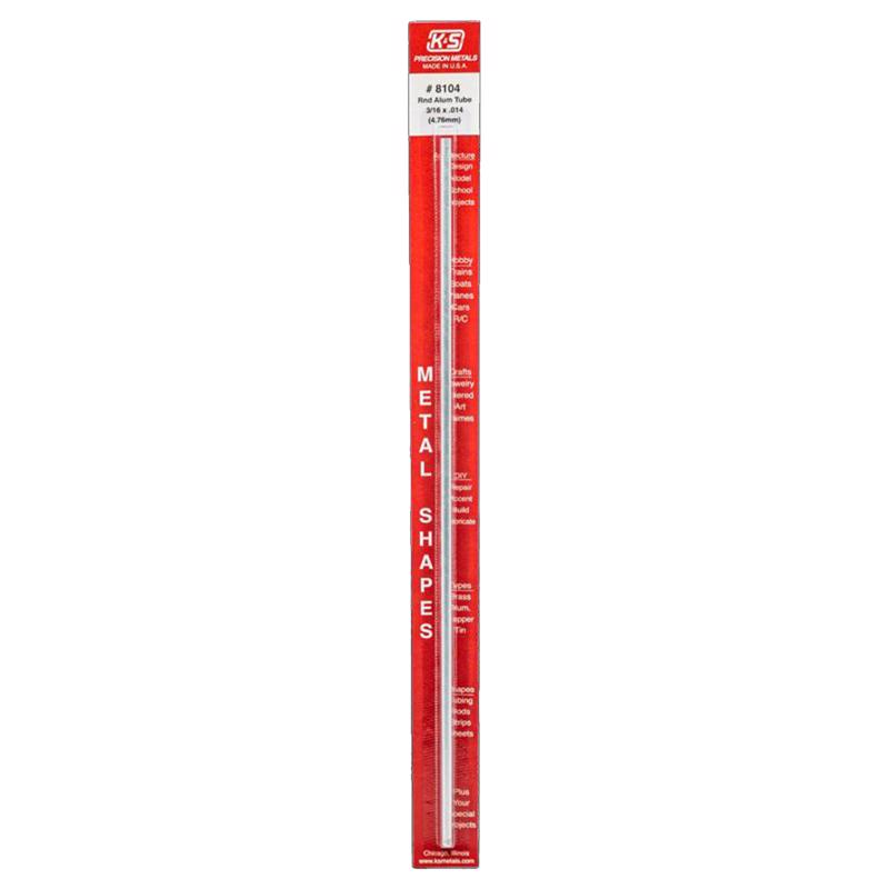 K&S 3/16 in. D X 1 ft. L Round Aluminum Tube