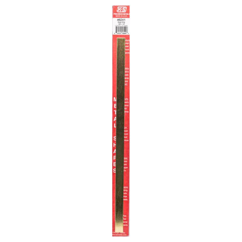 K&S 0.032 in. X 1/2 in. W X 12 in. L Mill Brass Metal Strip