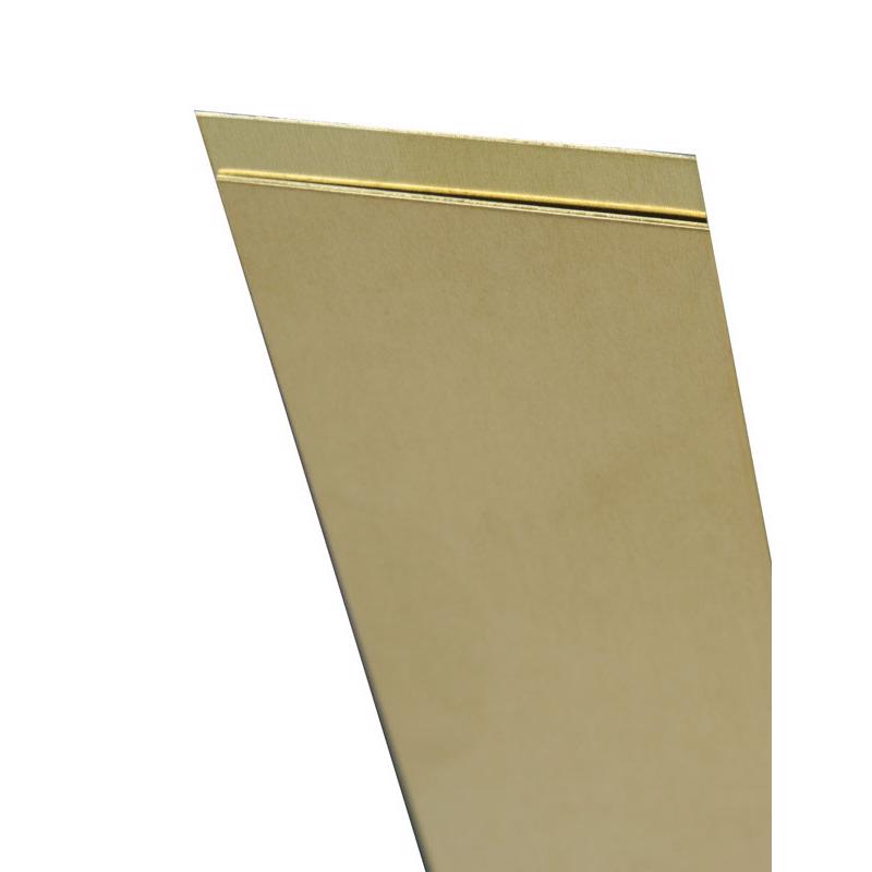 K&S 0.032 in. X 4 in. W X 10 in. L Mill Brass Sheet Metal