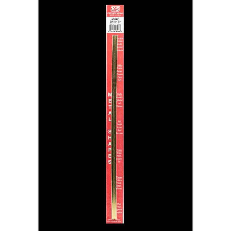 K&S 5/16 in. W X 12 in. L Rectangular Brass Tube 1 pk