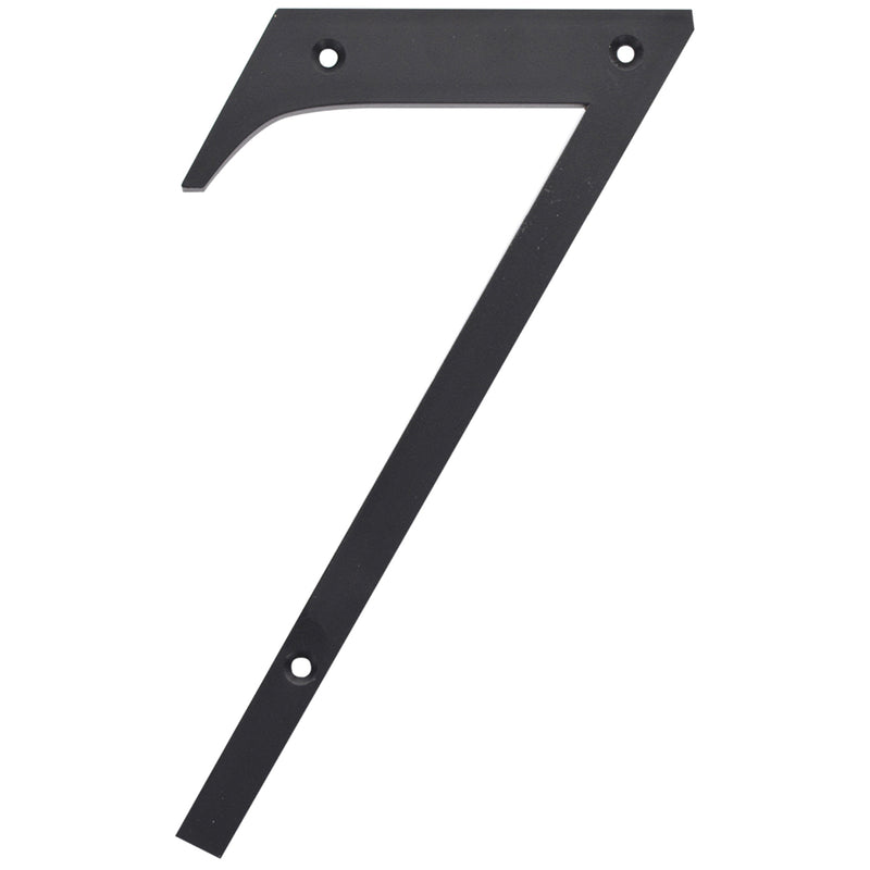 HILLMAN 6 in. Reflective Black Plastic Nail-On Number 7 1 pc